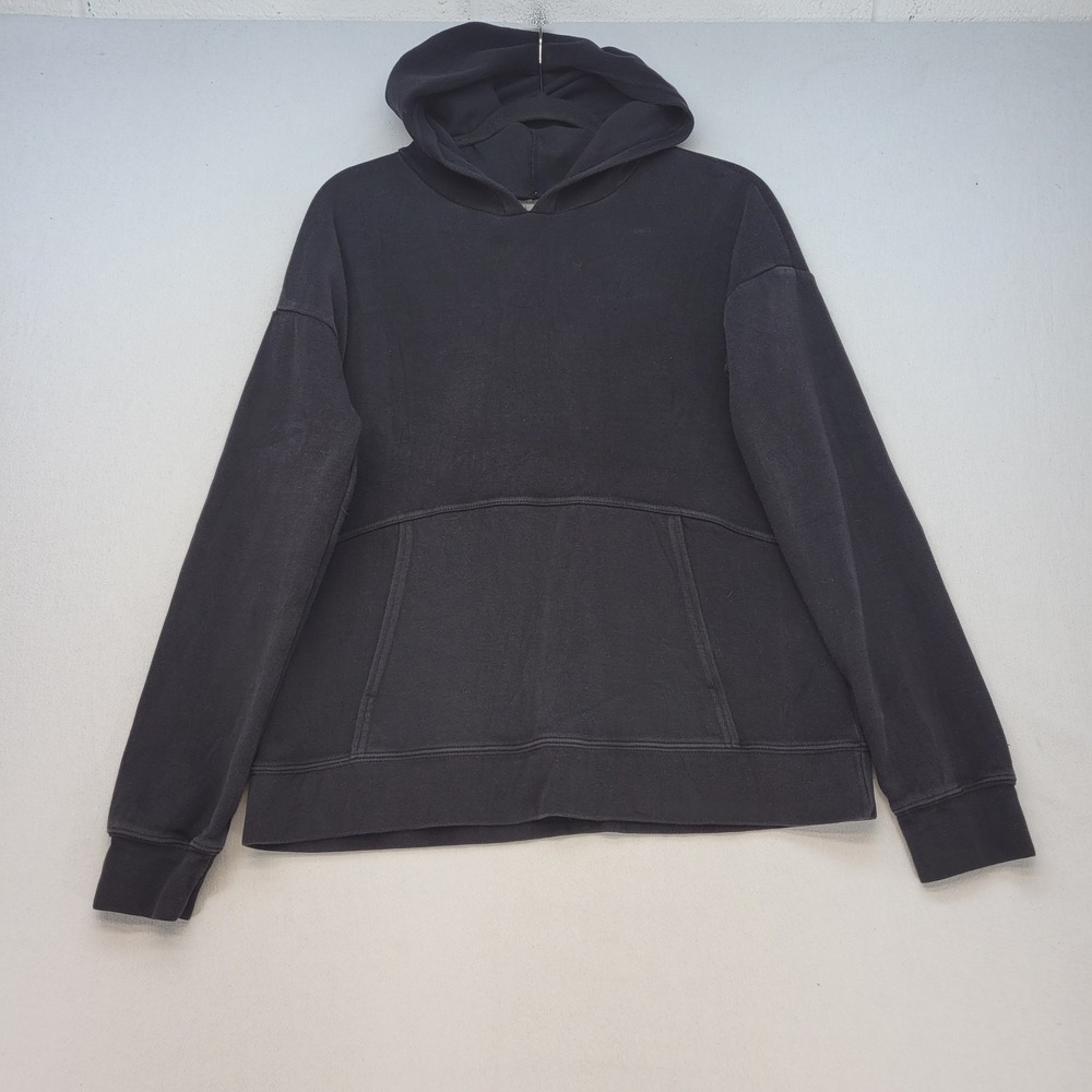DYI Hoodie Womens Medium Black Pullover Activewear Made in USA Pouch Pocket
